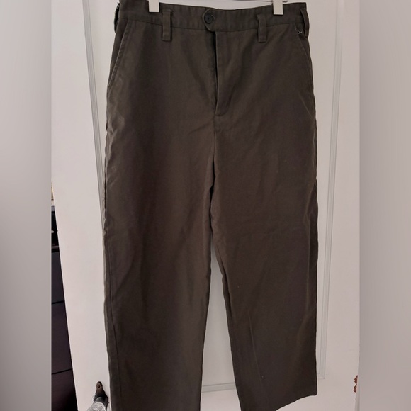 Women’s Zara wide leg olive green pant size 42 or U.S. 10. - Picture 1 of 3